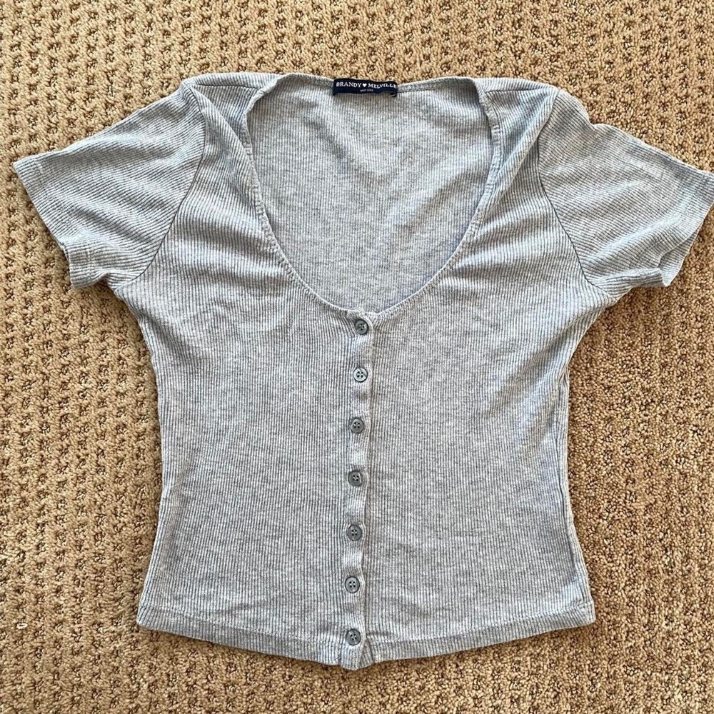 Brandy Melville Ribbed Scoop Top
